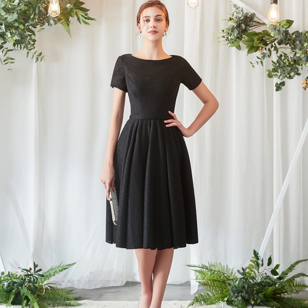 A-line Short Modest Bridesmaid Dress – Adela Designs