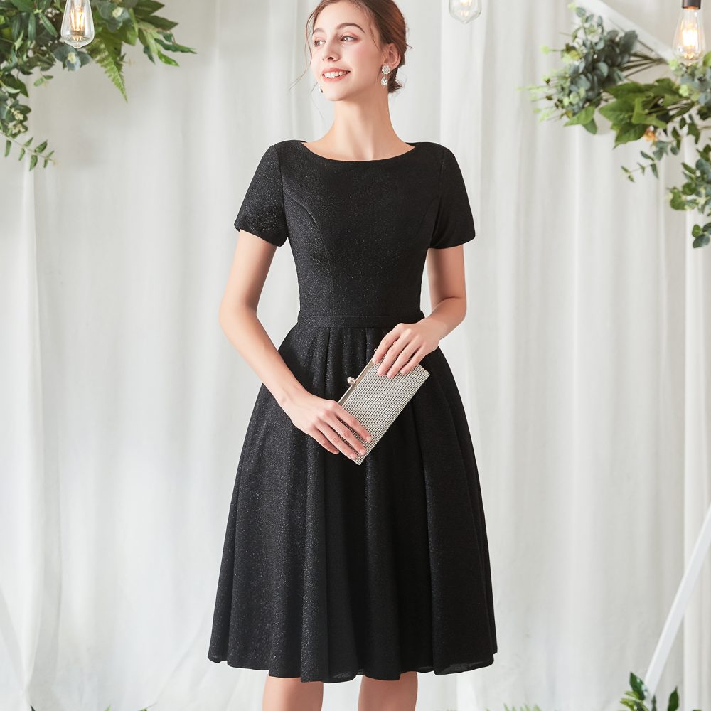 A-line Short Modest Bridesmaid Dress – Adela Designs