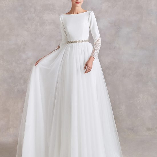 Low Back Boho Wedding Dress – Adela Designs