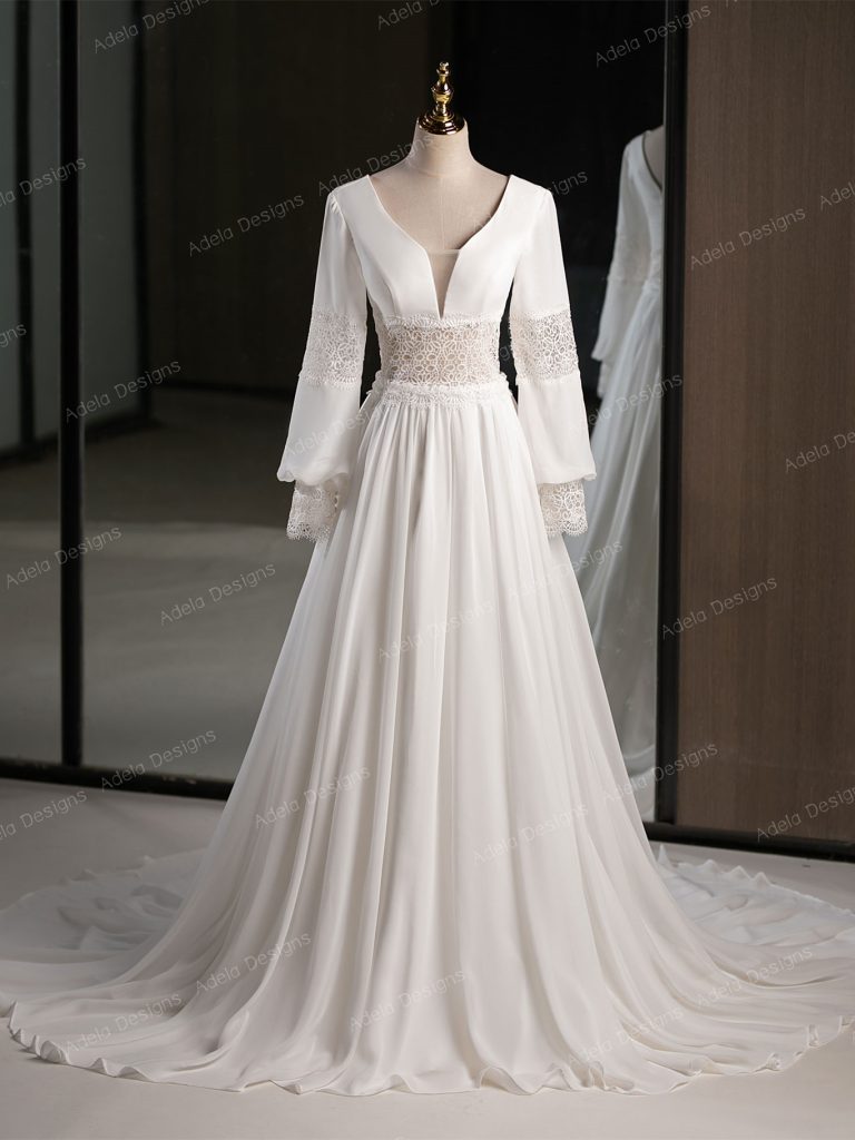 Aline Chiffon Wedding Dress Adela Designs — free download