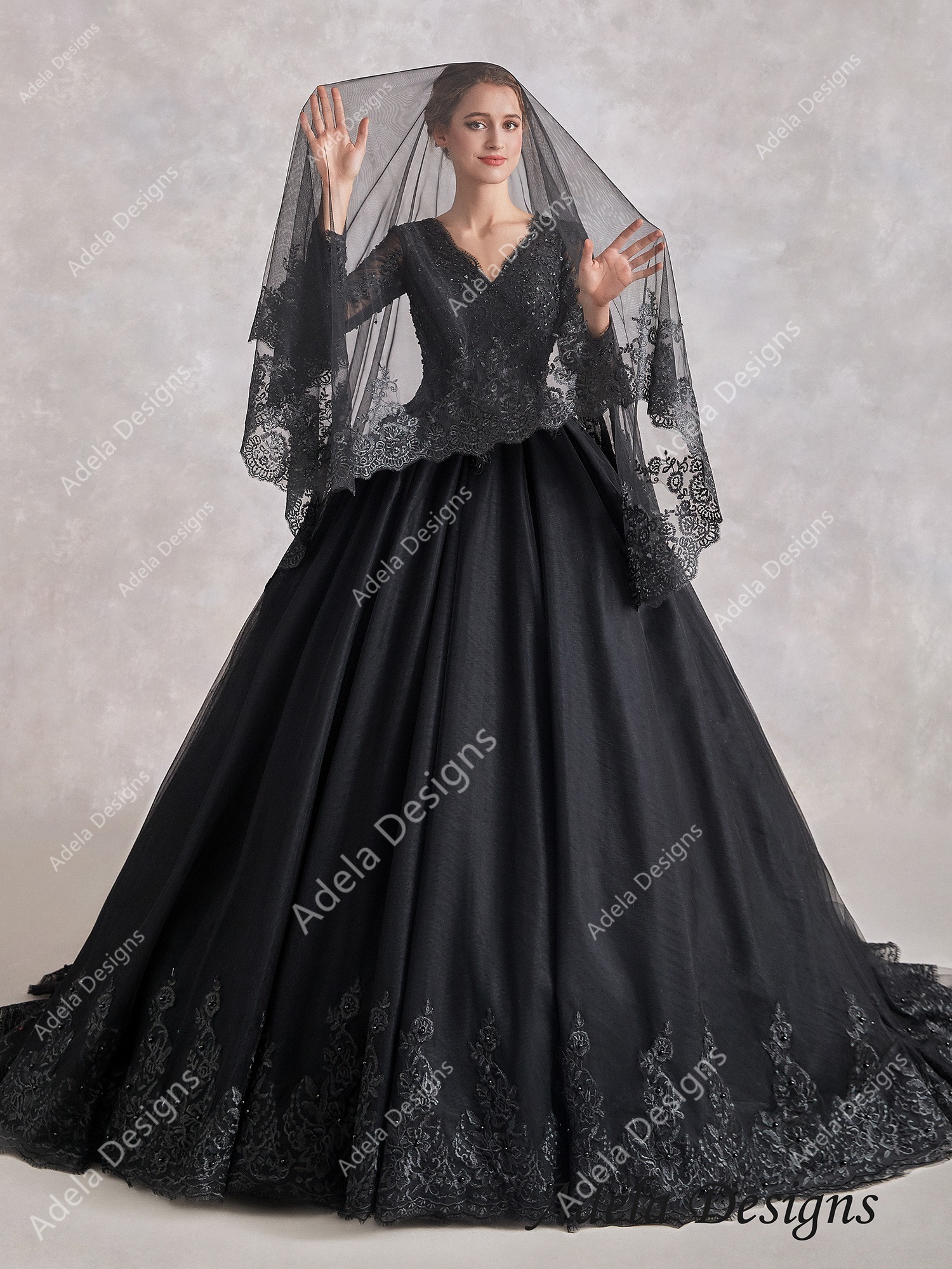 princess polly baby blue dress Luxury Black Lace Beaded Wedding Dresses Sheer Off... From Queenshoebox,  $555.83 main image 1